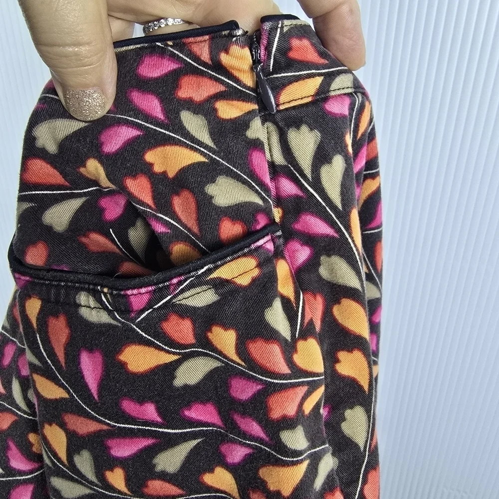 Talbots Womens Stretch Brown Pink Orange Plus Size Skirt Size 16W Pencil Casual